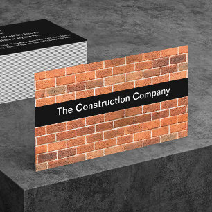 Construction Brick Pattern Business Cards