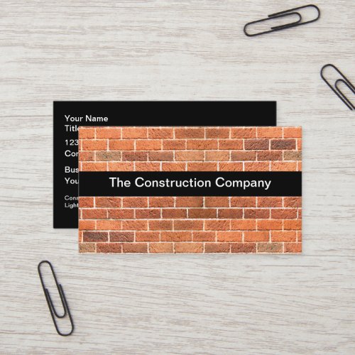 Construction Brick Pattern Business Cards