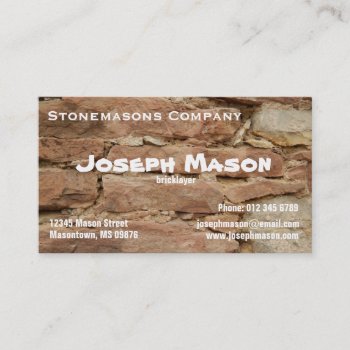 Construction Bricklayer Business Card by Frankipeti at Zazzle