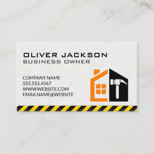 Construction Build Home Illustration Business Card