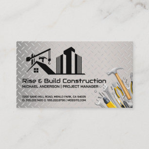 Construction Build Site Builder Tools Business Card