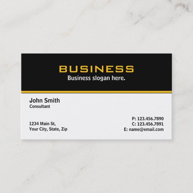 Construction Builder Contractor Mechanic Plain Business Card (Front)