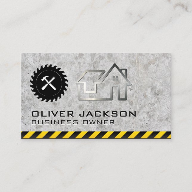 Construction | Builder | Real Estate Renovations Business Card (Front)