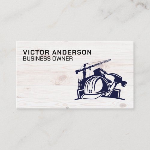 Construction Builder Site | Blue Collar Business Card