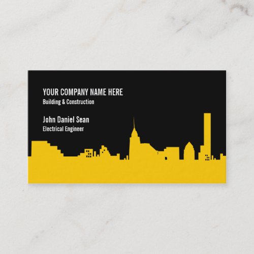 Construction Building - City Skyline Business Card