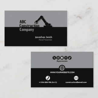 Construction Building Crane Business Card