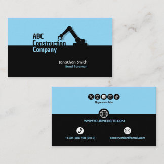 Construction Building Crane Business Card
