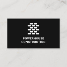 Construction Building Firm Brick Pattern Black