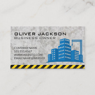 Construction Building Site Concrete Business Card