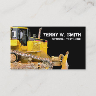 Construction Bulldozer Business Card