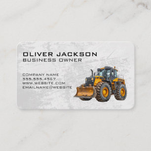 Construction Bulldozer Developer Business Card