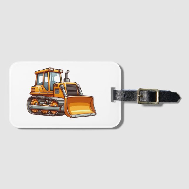 Construction/bulldozer Luggage Tag (Front Horizontal)