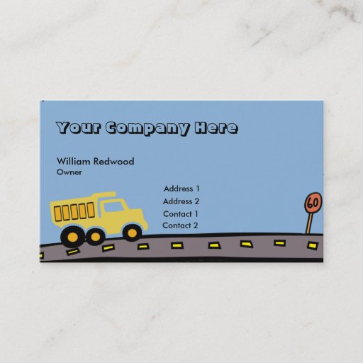 Customizable Construction Business Card