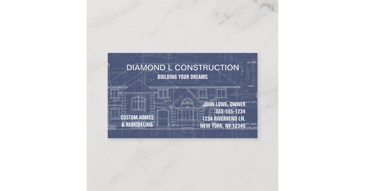 Construction business card Zazzle