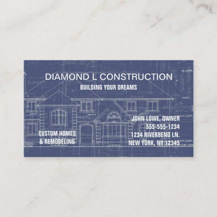 Construction business card Zazzle