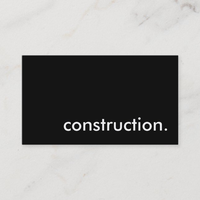 construction. business card (Front)