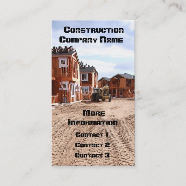 Construction Business Card (Front)
