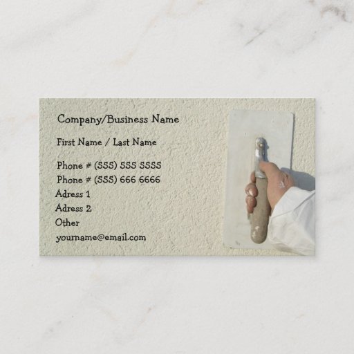 Customizable Construction Business Card