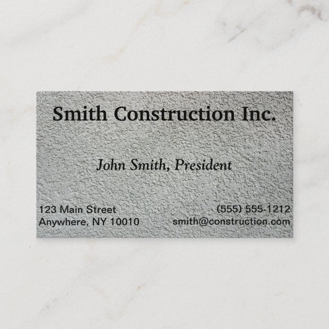 Construction Business card (Front)