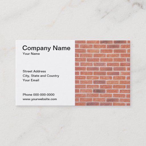 Customizable Construction Business Card