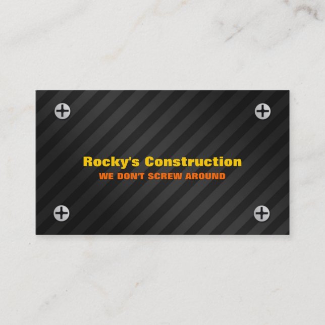 Construction business card (Front)