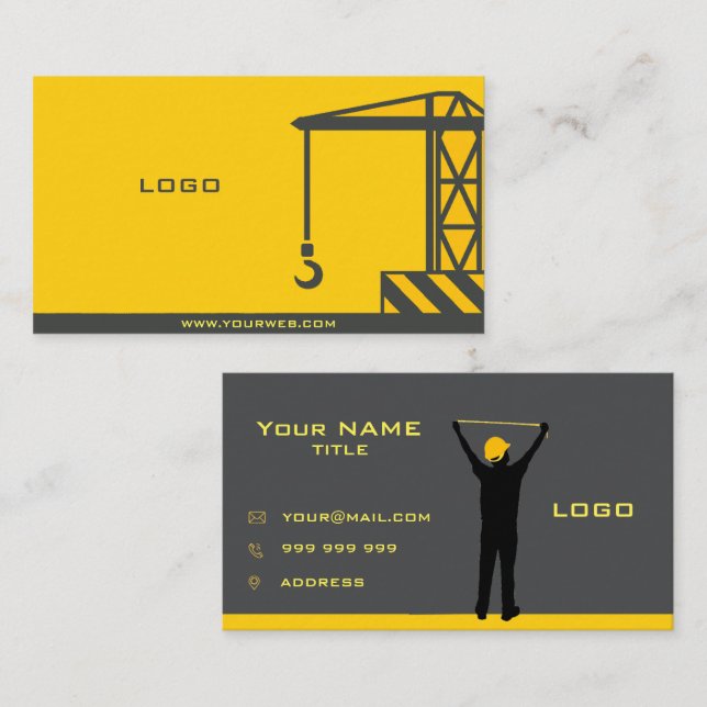 Construction Business Card (Front/Back)