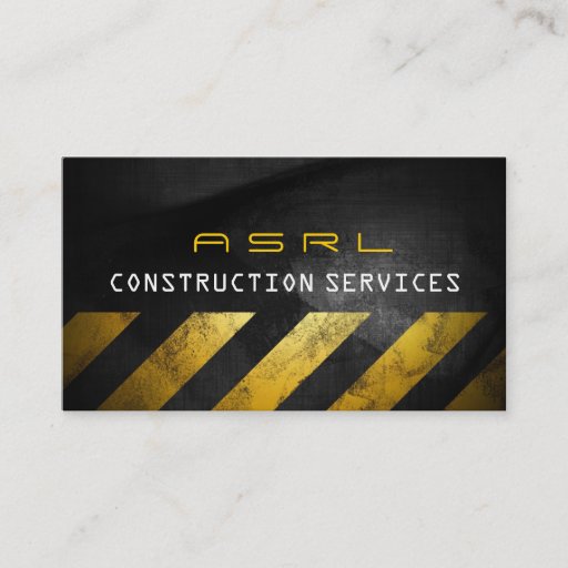 Customizable Construction Business Card