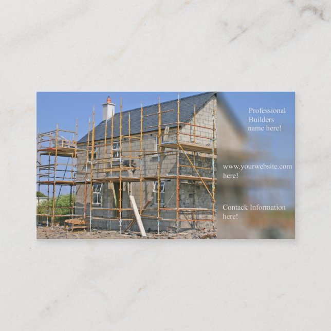 Construction business card (Front)