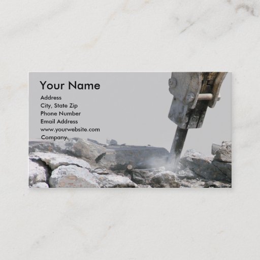 Customizable Construction Business Card