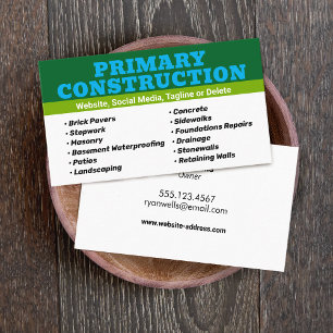 Construction business card