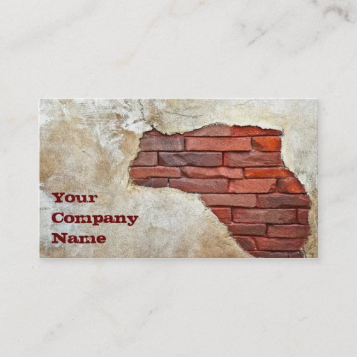 Customizable Construction Business Card