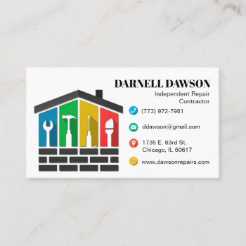 Construction Business Card by SharonCullars at Zazzle