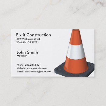 Construction Business Card by crystaldream4u at Zazzle