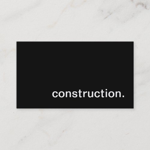 Construction Business Card