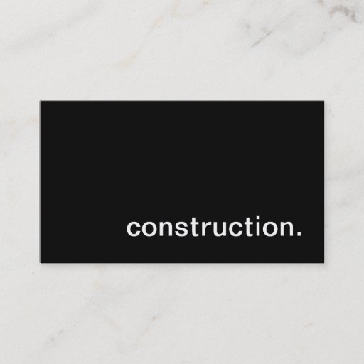 Customizable Construction Business Card