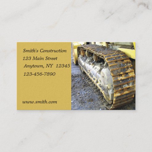 Customizable Construction Business Card