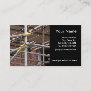 Construction Business Card by sponner at Zazzle