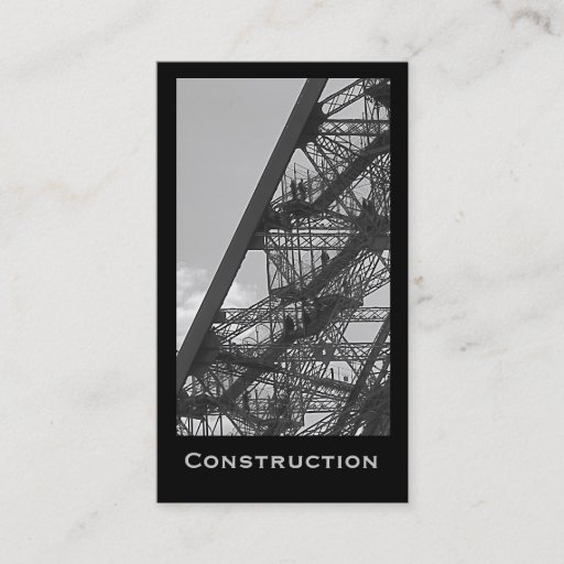 Customizable Construction Business Card