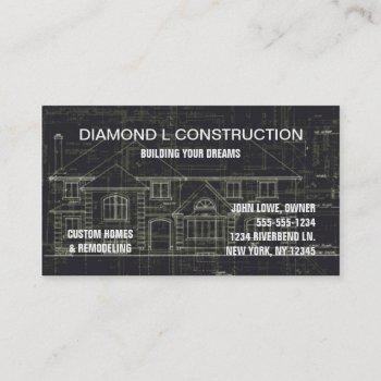 Construction Business Card Black by aaronsgraphics at Zazzle