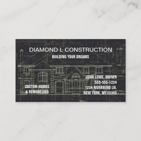 Construction Business Card Black