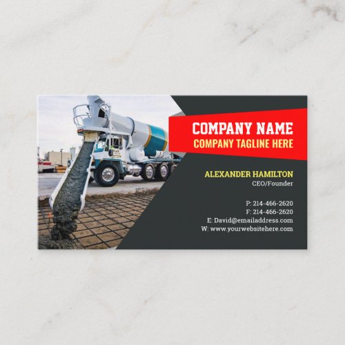 Construction Business Card Concretes