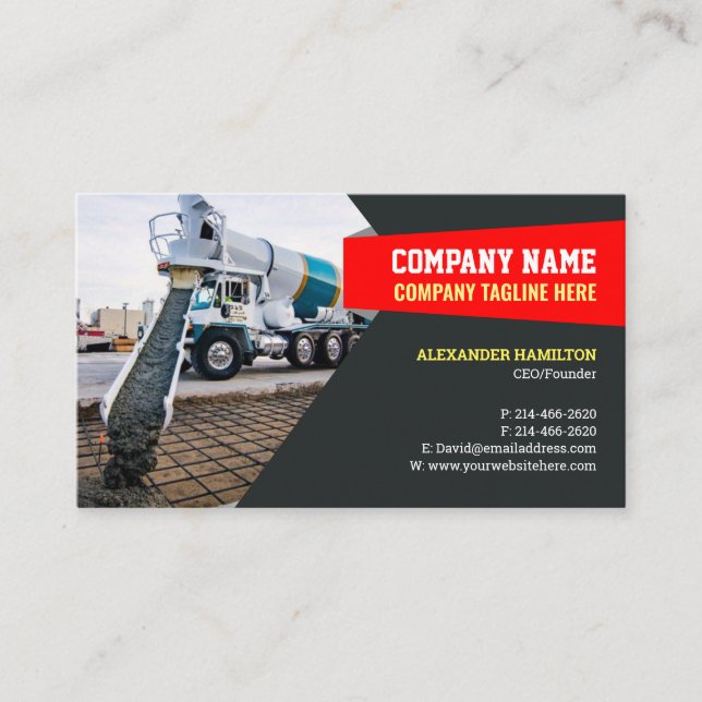Construction Business Card (Concretes) (Front)