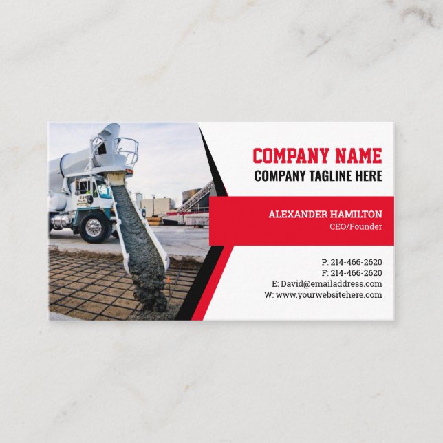 Construction Business Card (Concretes) (Front)