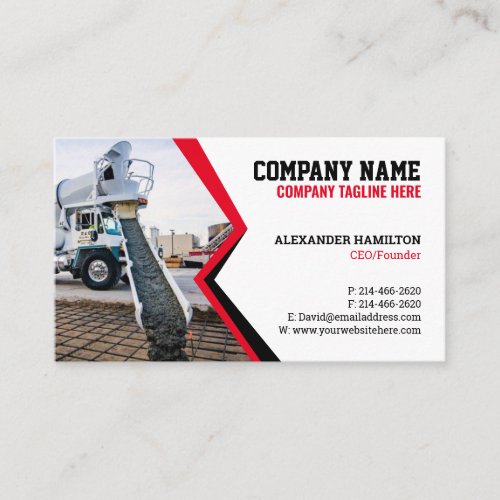 Construction Business Card Concretes Editable 