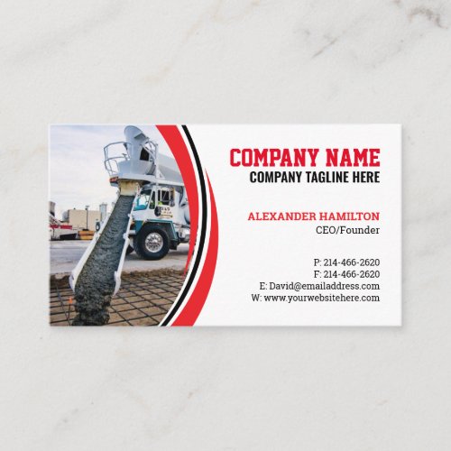 Construction Business Card Concretes Editable 