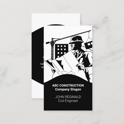 Construction Business Card Design Template