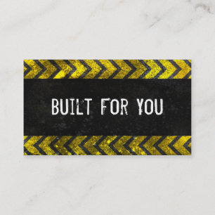 Construction Business Card Grunge Look