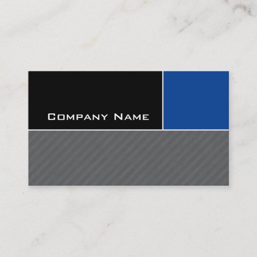 Customizable Construction Business Card Modern Blue Stripes