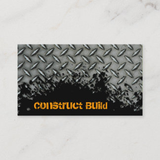 Construction Business Card Splash Metal Transport