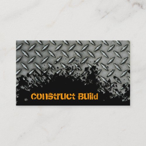 Construction Business Card Splash Metal Transport